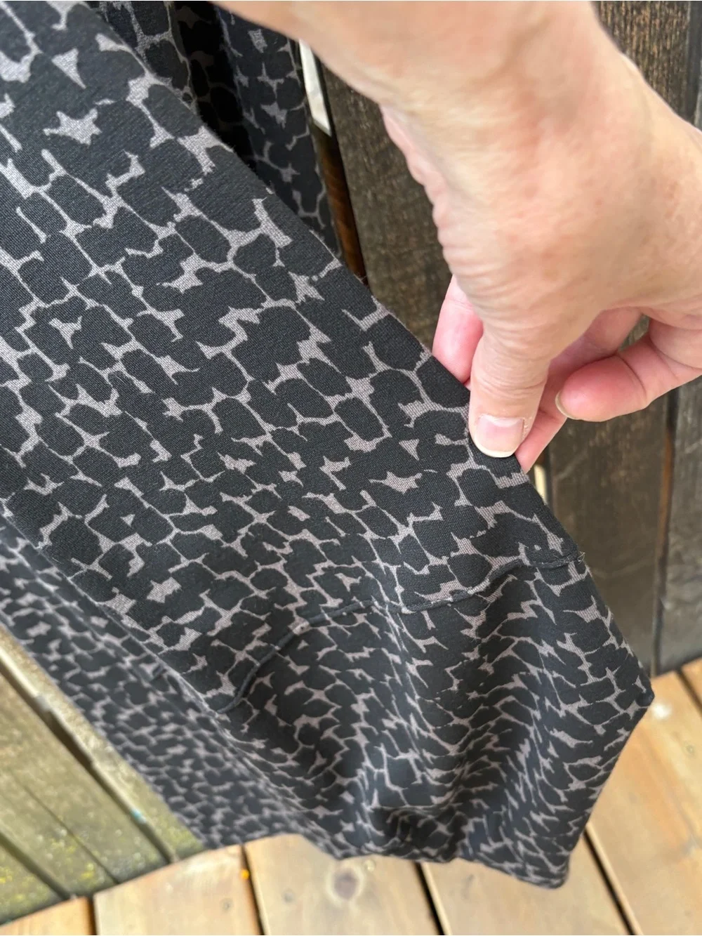 Alembika Abstract Dot Leopard Taper Wide Leg Punto Pant Taupe & Black Sz 3/10-12